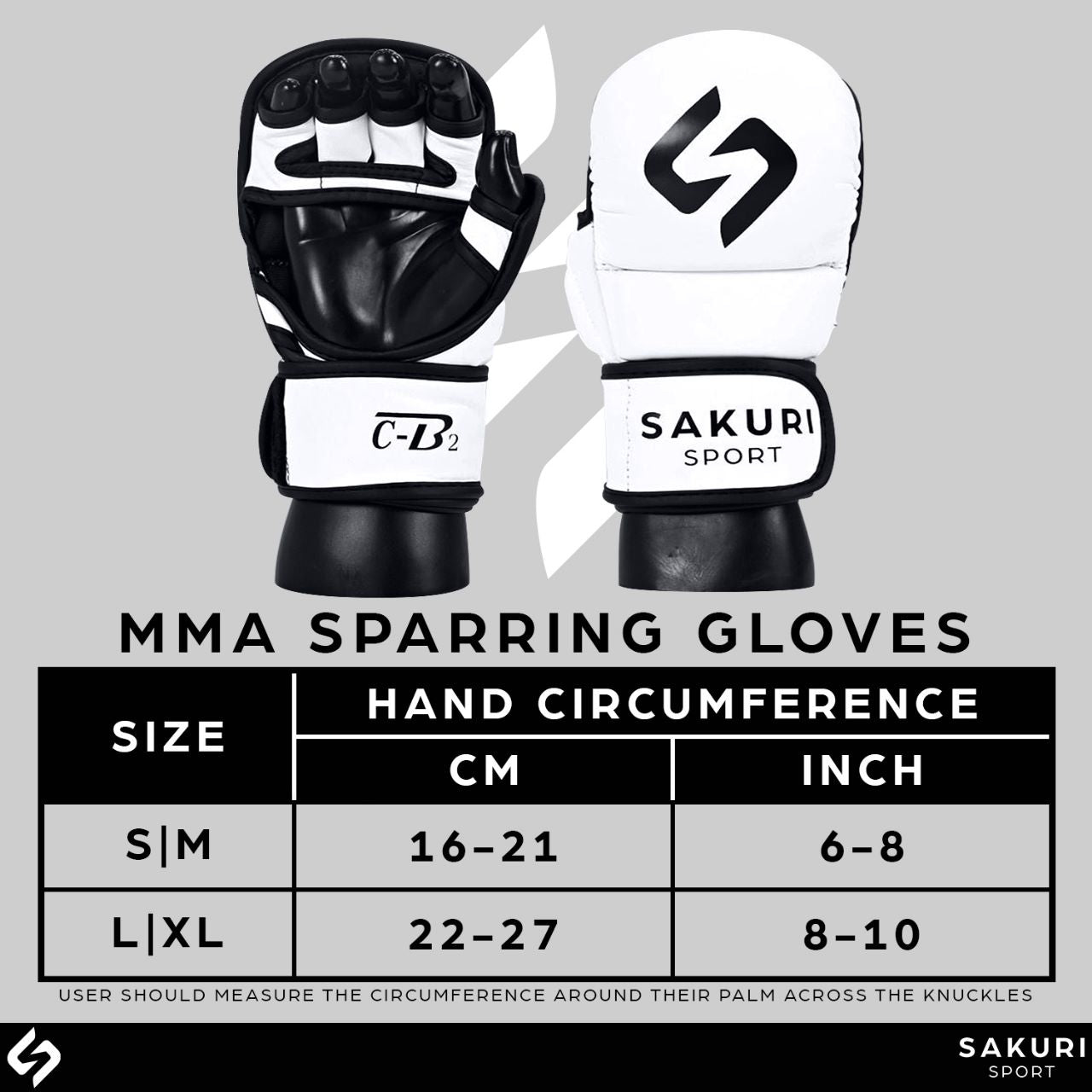 SAKURI MMA Sparring Gloves - White