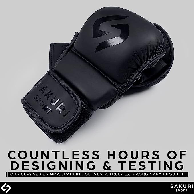 SAKURI MMA Sparring Gloves - Black