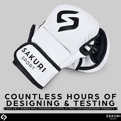 SAKURI MMA Sparring Gloves - White