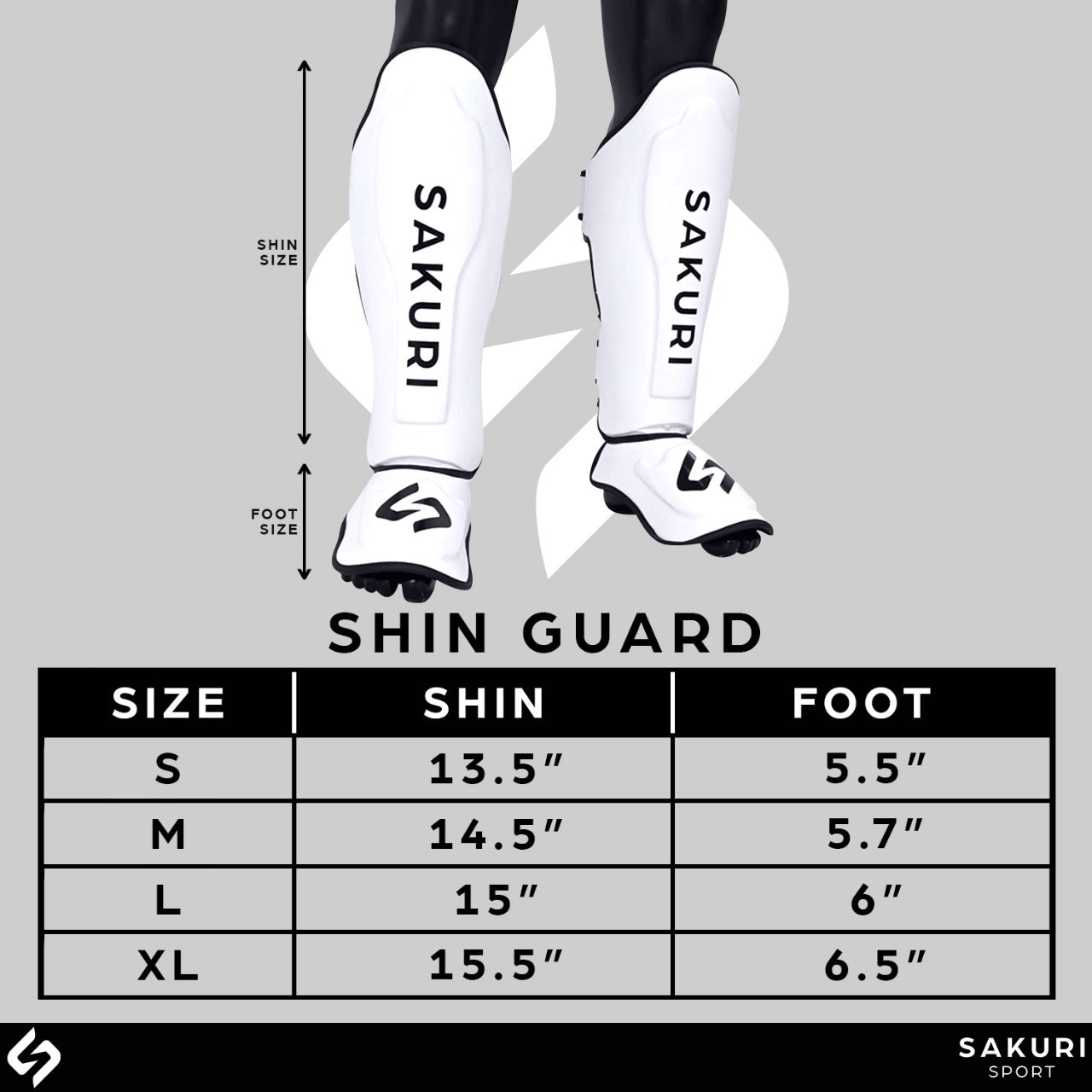 SAKURI Shin Guards White